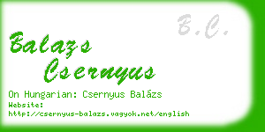 balazs csernyus business card