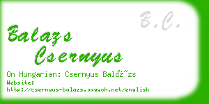 balazs csernyus business card